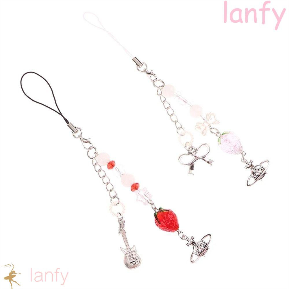 LANFY Mobile Phone Strap, Strawberry Phone Chains Cell Phone