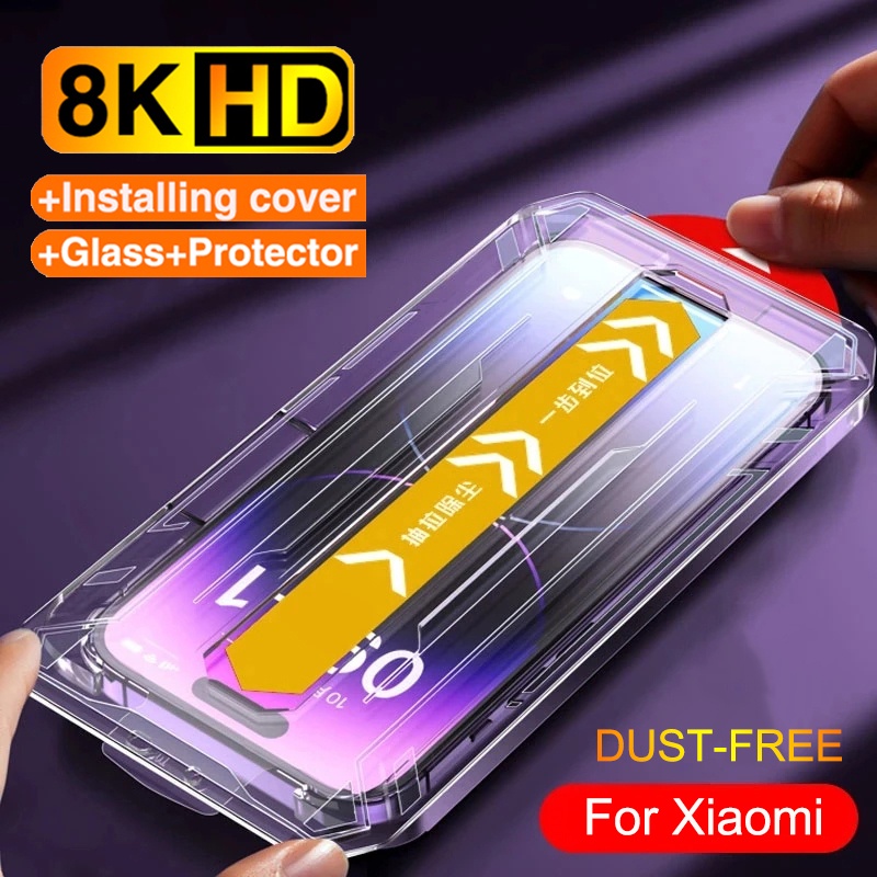 Dust Free One Click Installation Tempered Glass For Xiaomi Redmi Note
