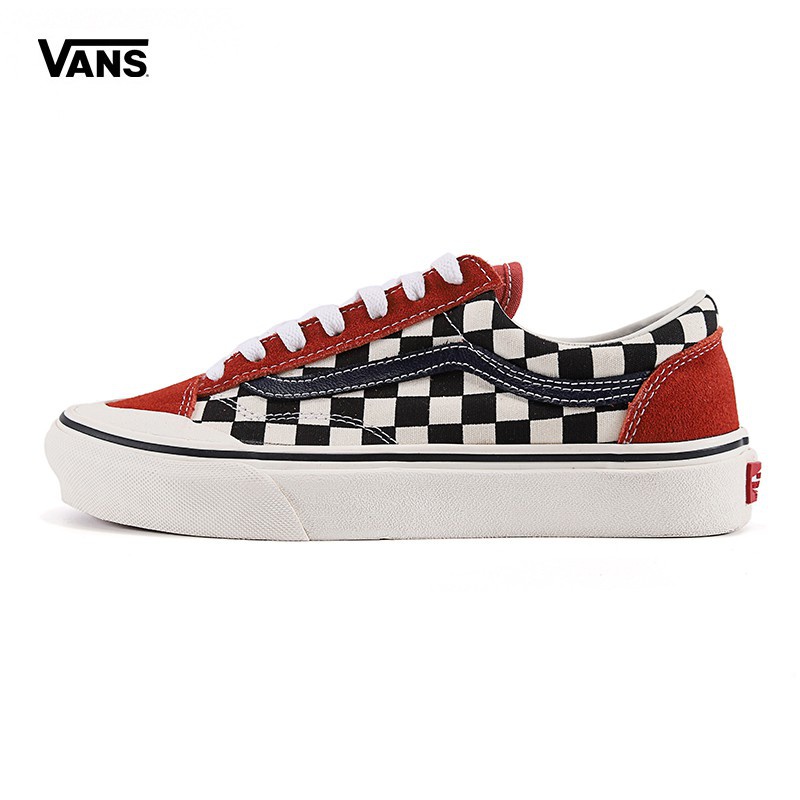 Orange and clearance black checkered vans