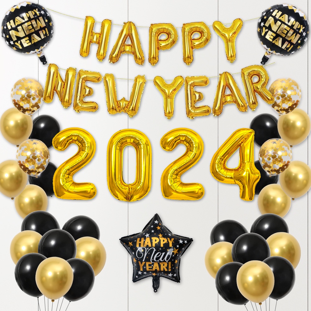 happy new year 2024 balloon decoration