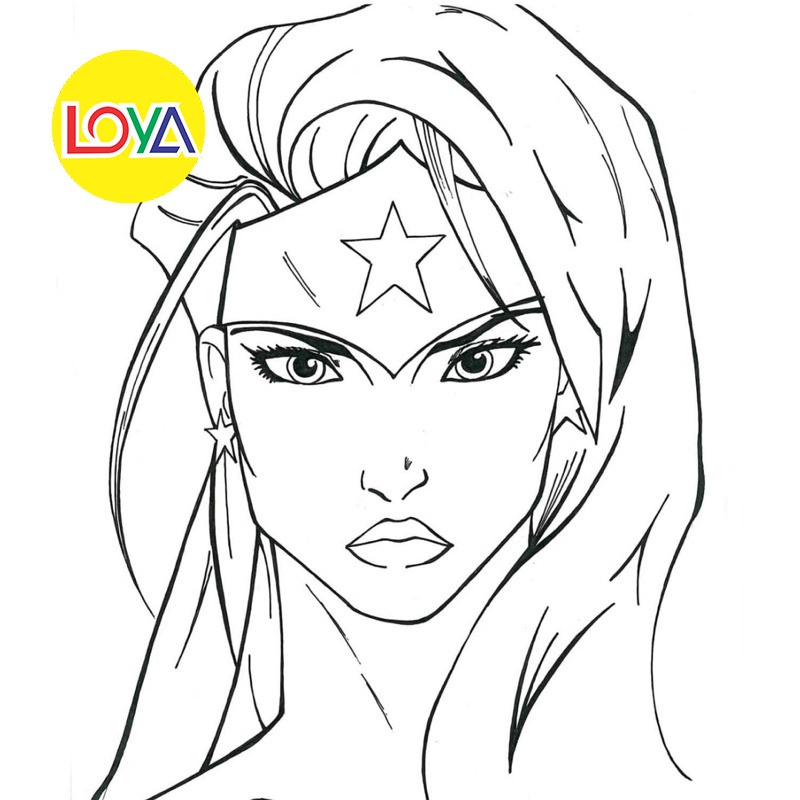 Wonder Woman - Set of 10 A4 A5 Coloring Pictures For Wax, Lead Color ...