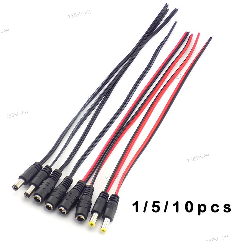 5pcs 12V AC DC Male Female Jack Power Cable Cords Connectors Adapter ...