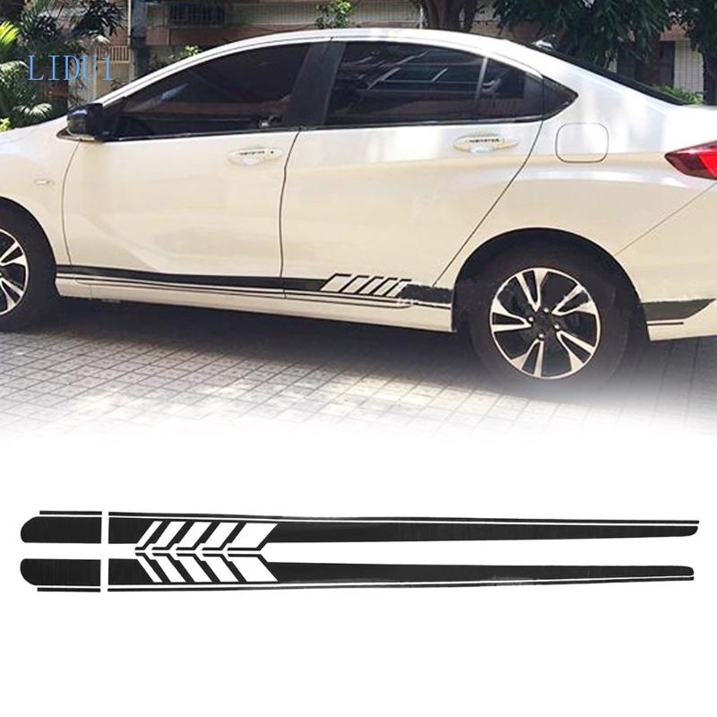 LIDU1 DIY Side Skirt Self-Adhesive Sticker Universal Sports Stripes ...