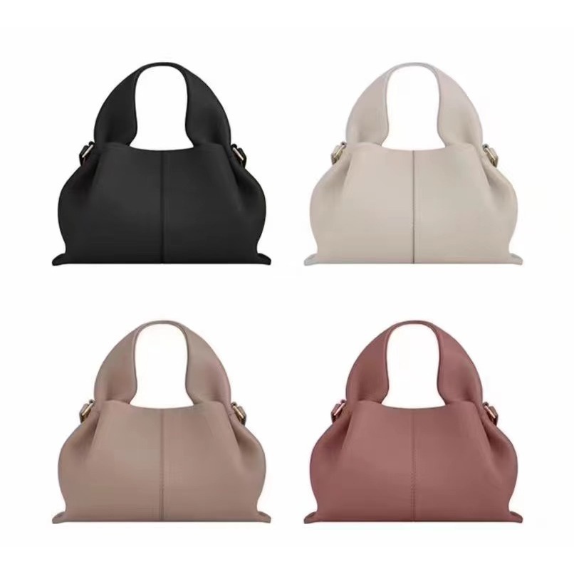 Number Nine Mini - Dry rose cowhide cloud bag hand-held crossbody bag ...