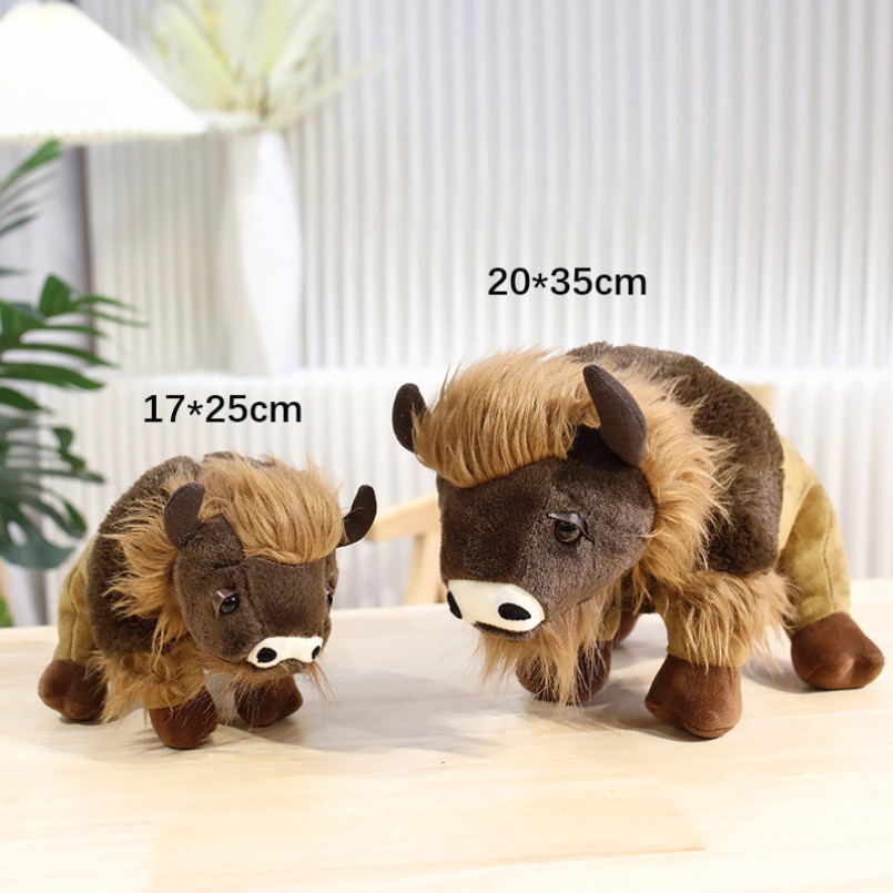 Sizes Stuffed Toy Like Real Simulation Bison Bull Ox Buffalo