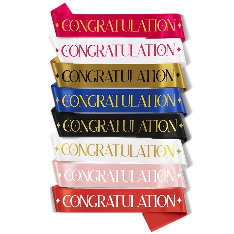 Congratulatory Ribbon Graduation Satin Shoulder Straps Ceremonial Belt ...