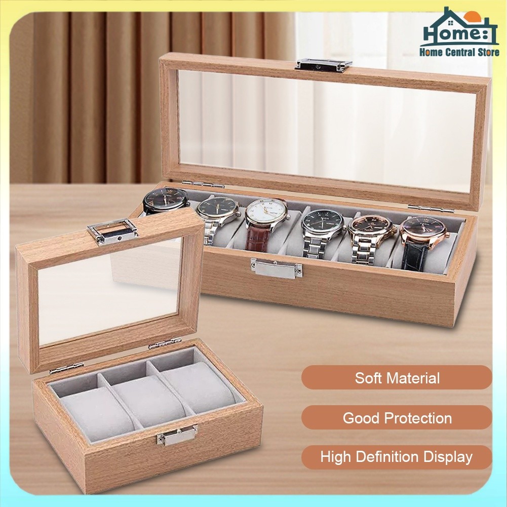 3/6 Slot Wooden Watch Storage Box High-end Watch Display Box Travel ...