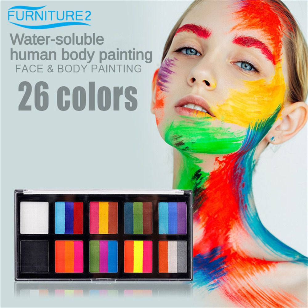 26 Color Water Soluble Pigment Body Art Sports Kids Makeup Rainbow ...