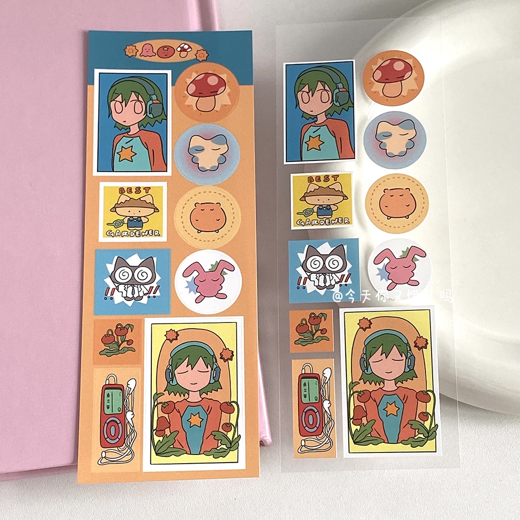 Ins Cartoon Character Stickers Cute Girl Handbook Goo Card Goo Book ...
