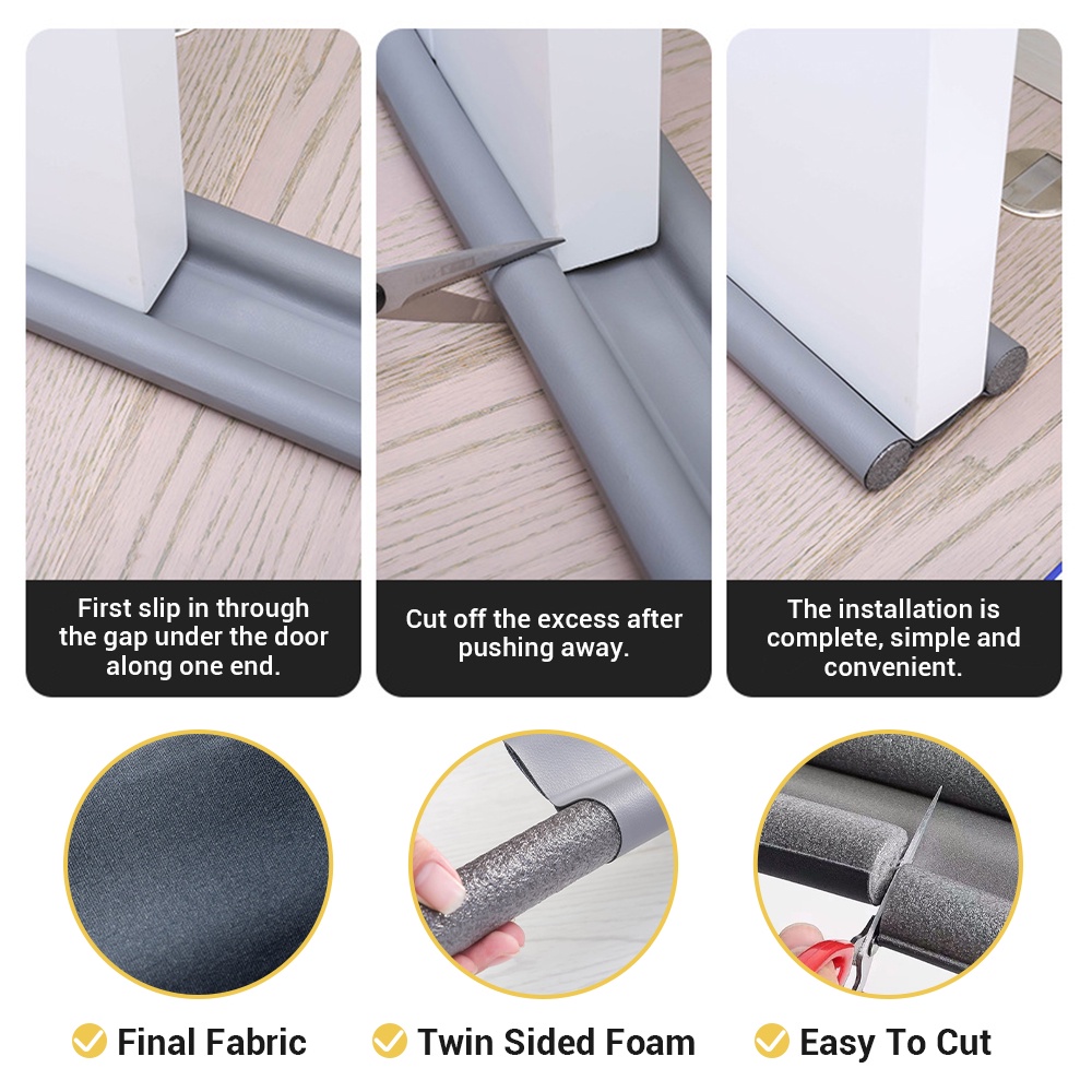2-Pack B Pillar Car Door Edge Weatherstrip – Rubber Soundproof Seal Strip (Black)