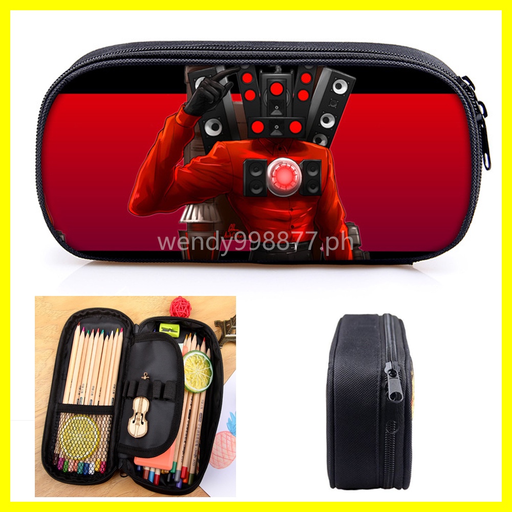 Graffiti Gamepad Design Pencil Case - Large Capacity Zipper Stationery Bag For School