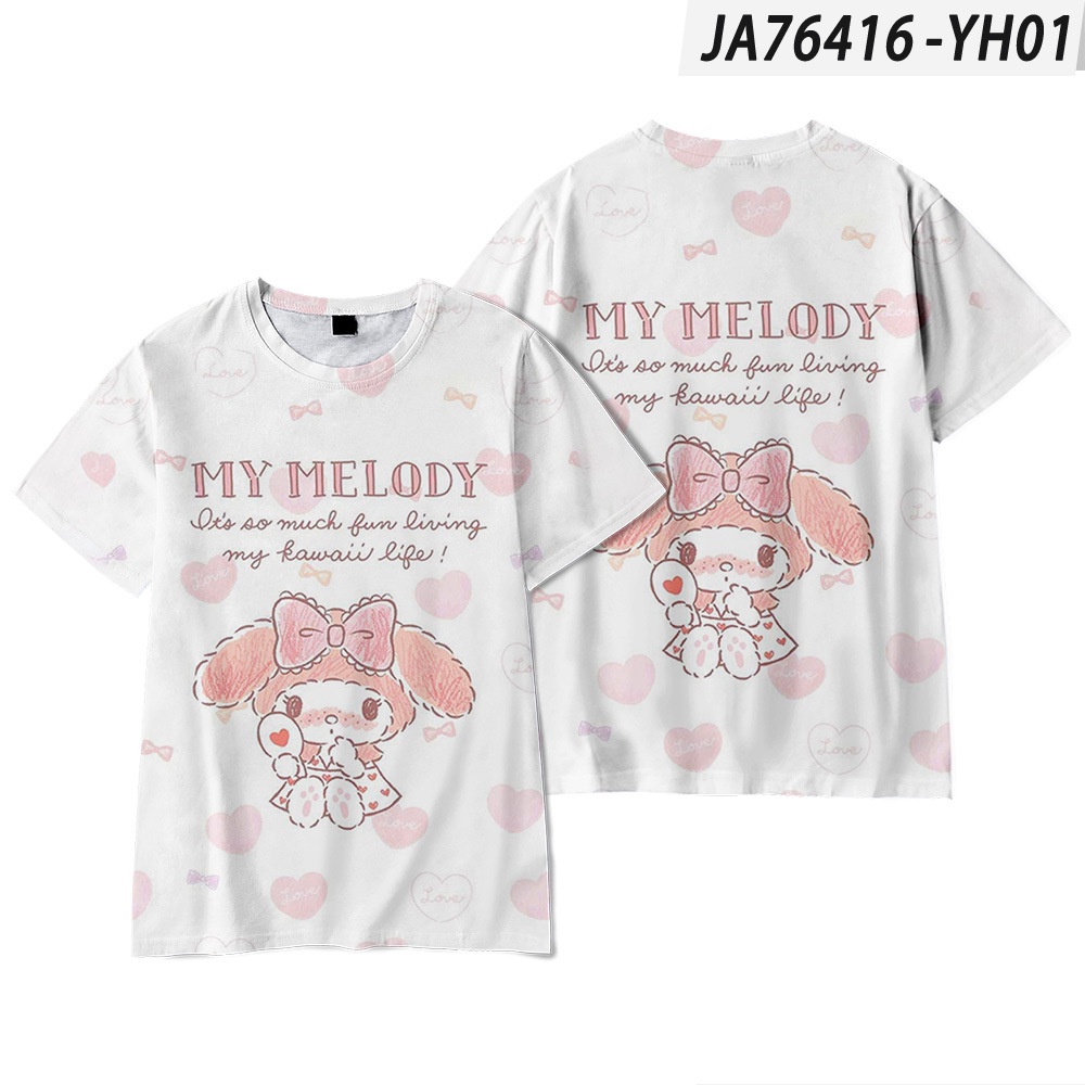 Kira Sanrio MY MELODY Tshirt Short Sleeve Top Cosplay 3D Tee For Girl ...