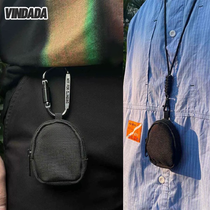 Mini Tactical Key Pouch Wallet – Waterproof Nylon, Zipper Closure, Coin & Card Pouch, Lightweight, Men’s Outdoor Gear