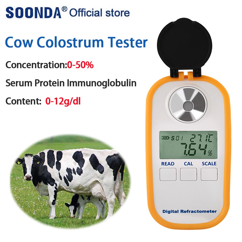 Digital Refractometer Dairy Cow Colostrum Concentration Meter Detector