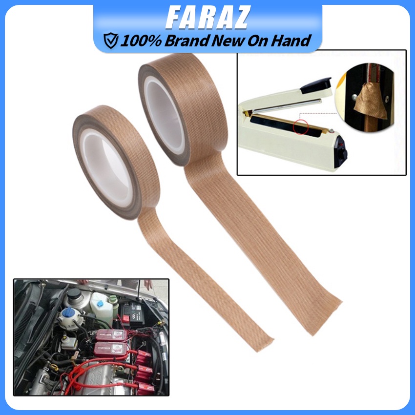 10M/Roll Teflon Tape High Temperature Resistant PTFE Adhesive Ribbon