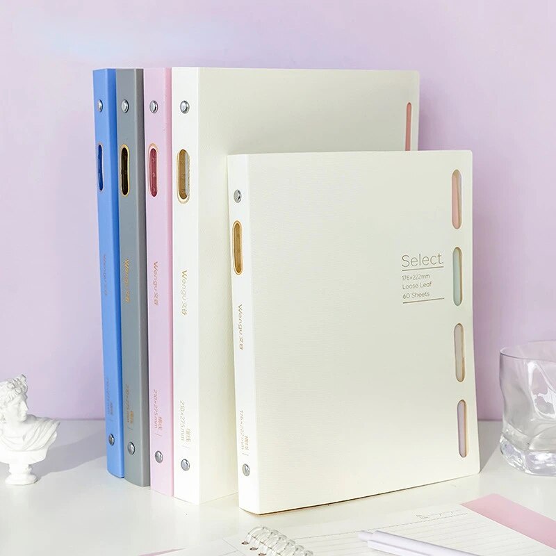 A5/B5 Binder Notebook Coil Notebooks White Writing Students Office