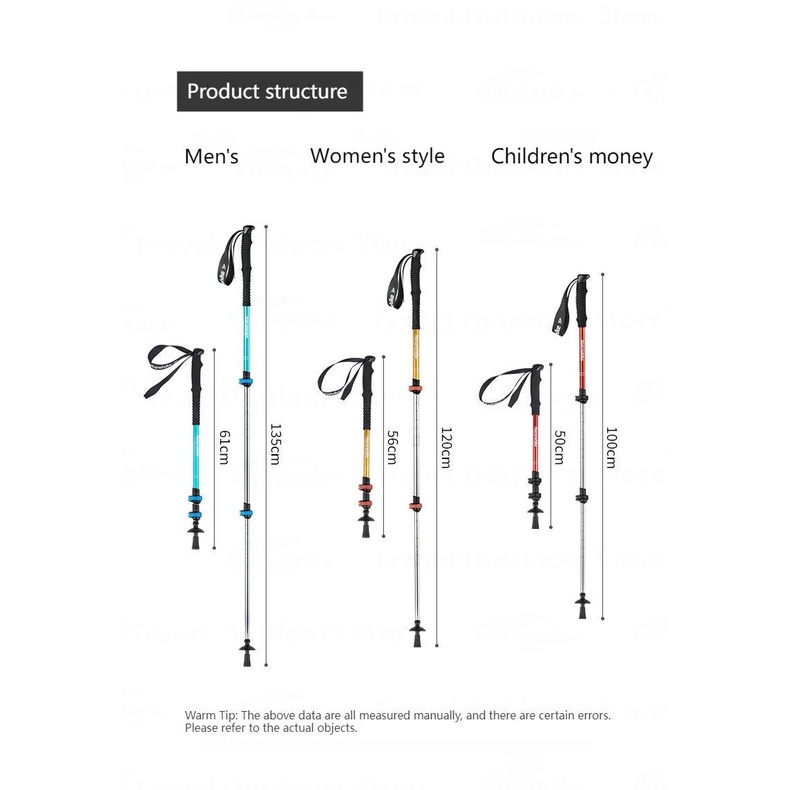 Naturehike ST01 v2 Hiking Telescopic Aluminum Trekking Pole Ultralight ...
