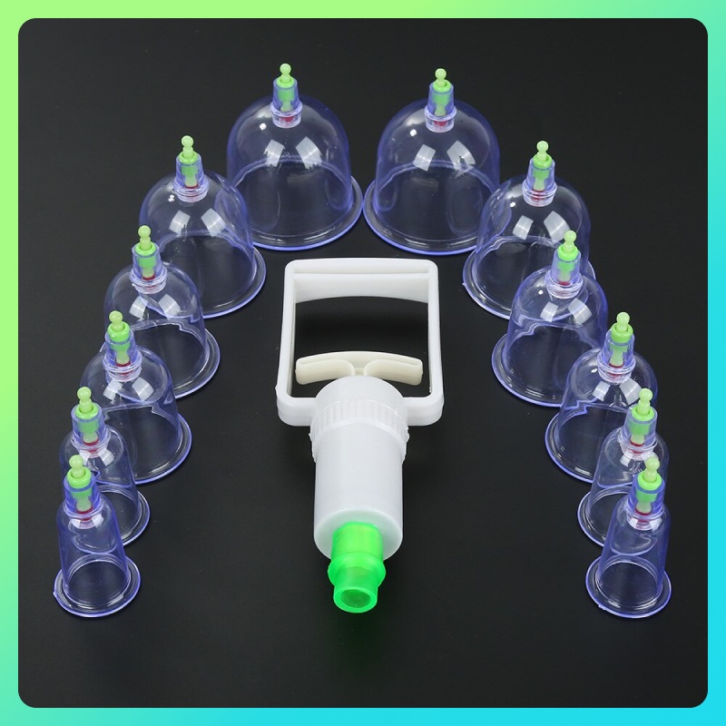 ♟12pcs Pull out vacuum cupping Apparatus cups Ventosa cupping therapi