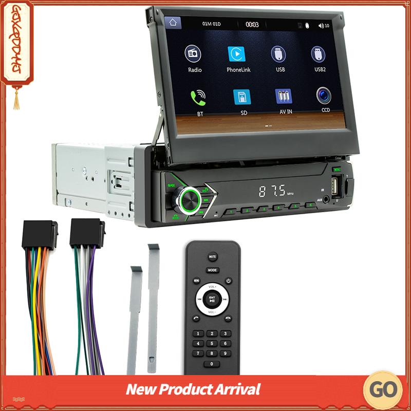 1Set Car Portable Radio Car Retractable Screen Wireless CarPlay Android