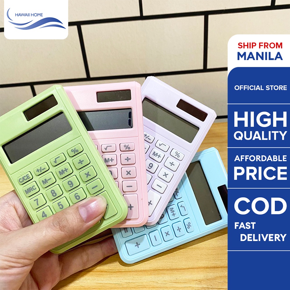 Hawaii Home Electronic Mini Calculator 8 Digit (Random Color) Shopee