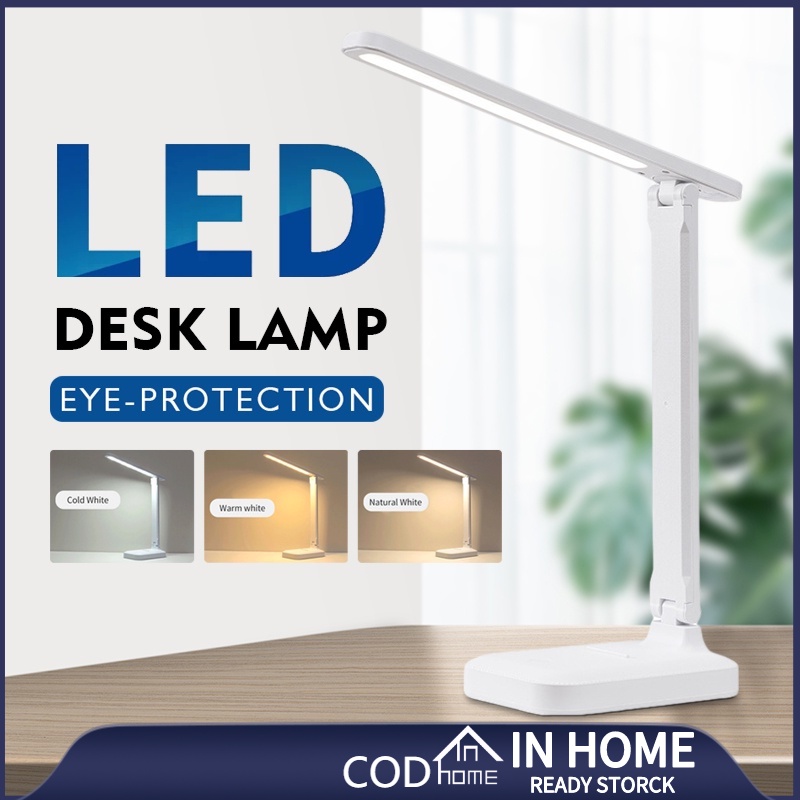 LED Double Head Desk Lamp 24W Foldable Reading Desk Light Dimmable Eye - View #5