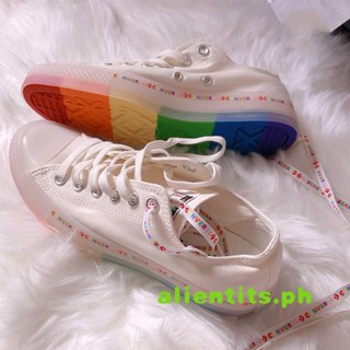 Converse all star low egret white hot sale rainbow exclusive