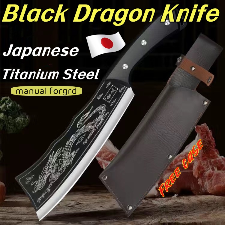 Black Dragon Knife Japanese Titanium Steel Version kitchen knife
