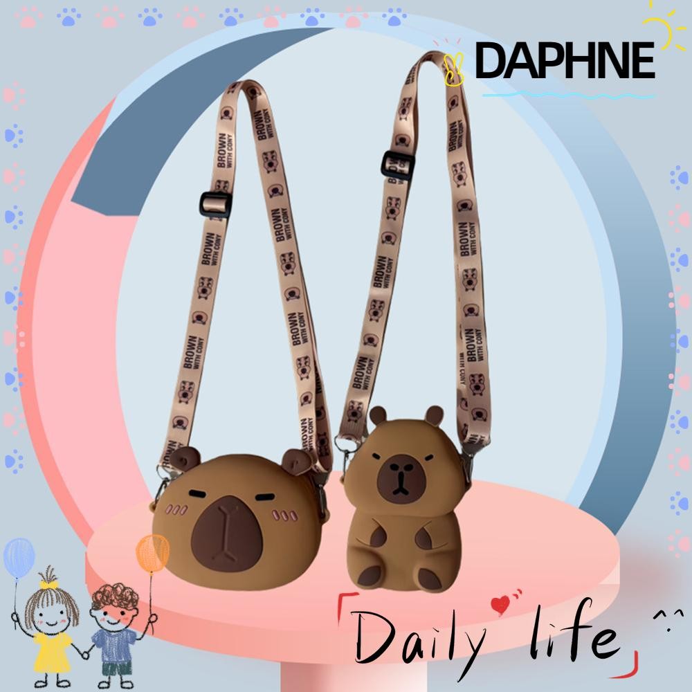 DAPHNE Capybara with Adjustable Shoulder Strap Small Storage Silicone ...