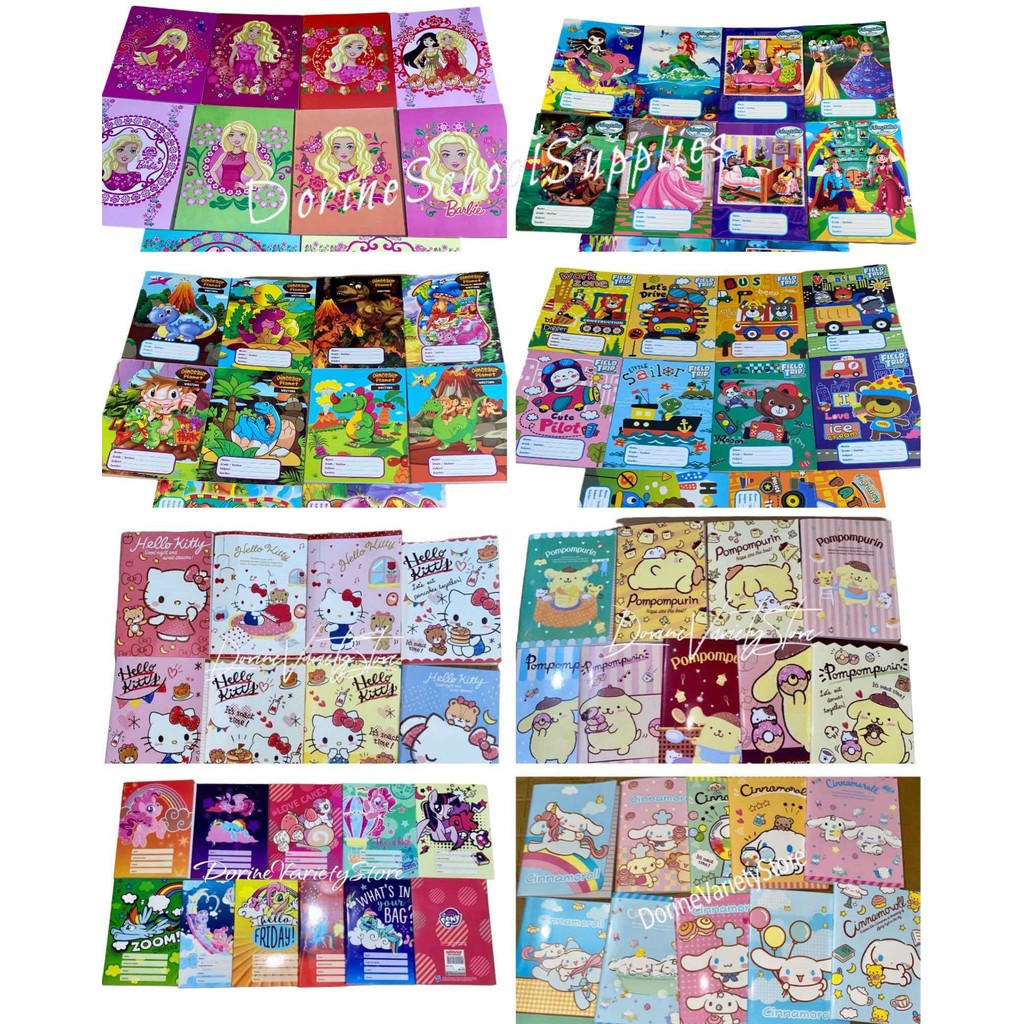 Writing Notebook 80leaves Character Design sold per piece | Shopee ...