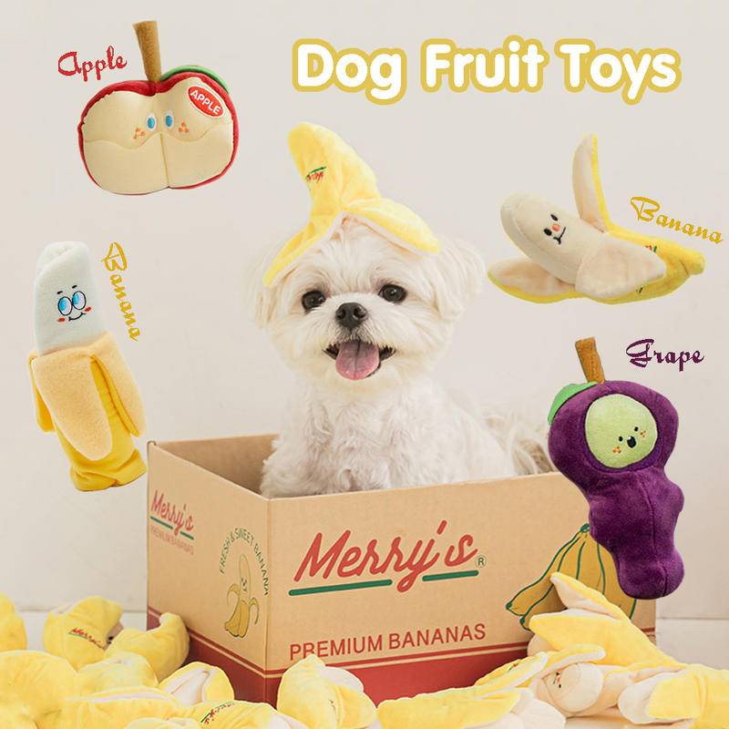 Image showcasing Banana Fruit Toy Chew Toys for Dogs Hiding Food BB Speark Pet Hiding ...