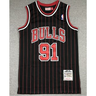 Men's Chicago Bulls Dennis Rodman #91 Nike Black Swingman Jersey -  Statement Edition