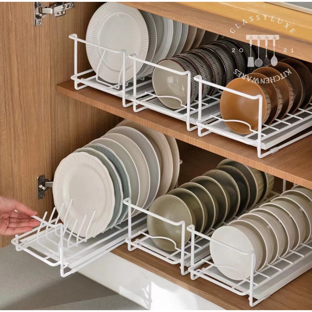 【in stock】Kitchen Rack Dish Plate Bowl Storage Rack Home Cupboard ...