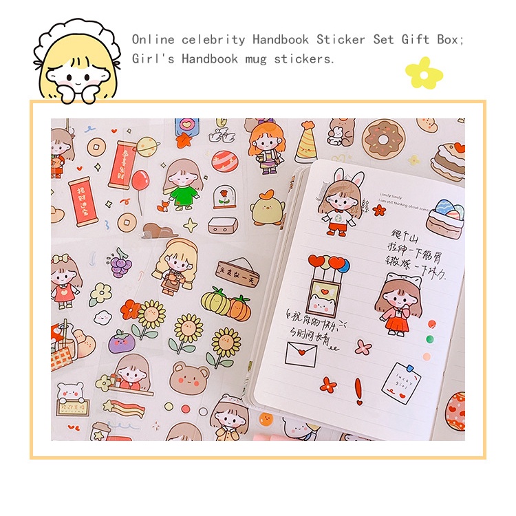 [Ready Stock] MOMO Sauce Cartoon Handbook Sticker Set PET Waterproof ...