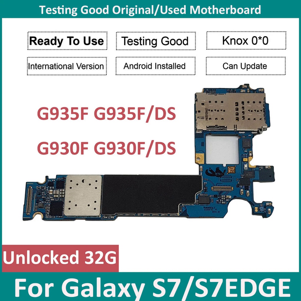 Original For Samsung Galaxy S7 Edge G930F G935F Motherboard Unlocked