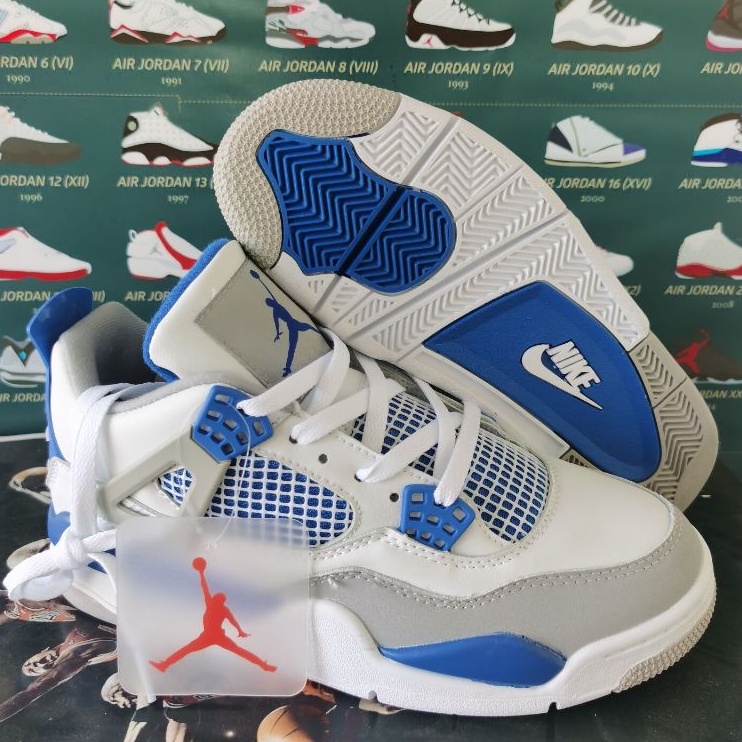 Jordan Air Jordan 4 Retro Military Blue LowTop Retro Basketball Shoes
