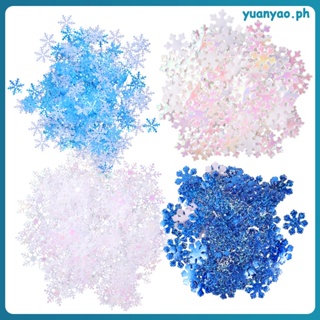 READY STOCK] 700 Pcs Christmas Tree Decorations Crafts Snowflake Confetti  for Tables Snowflakes Trees Funny Creative