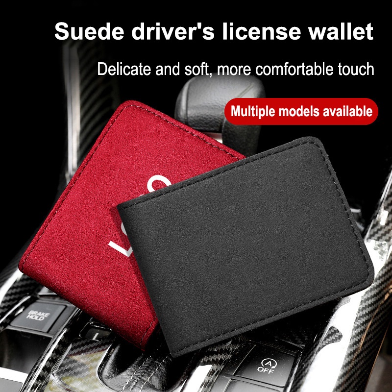 Boutique Suede Driver License Holder Car Driving Documents ID Passport ...