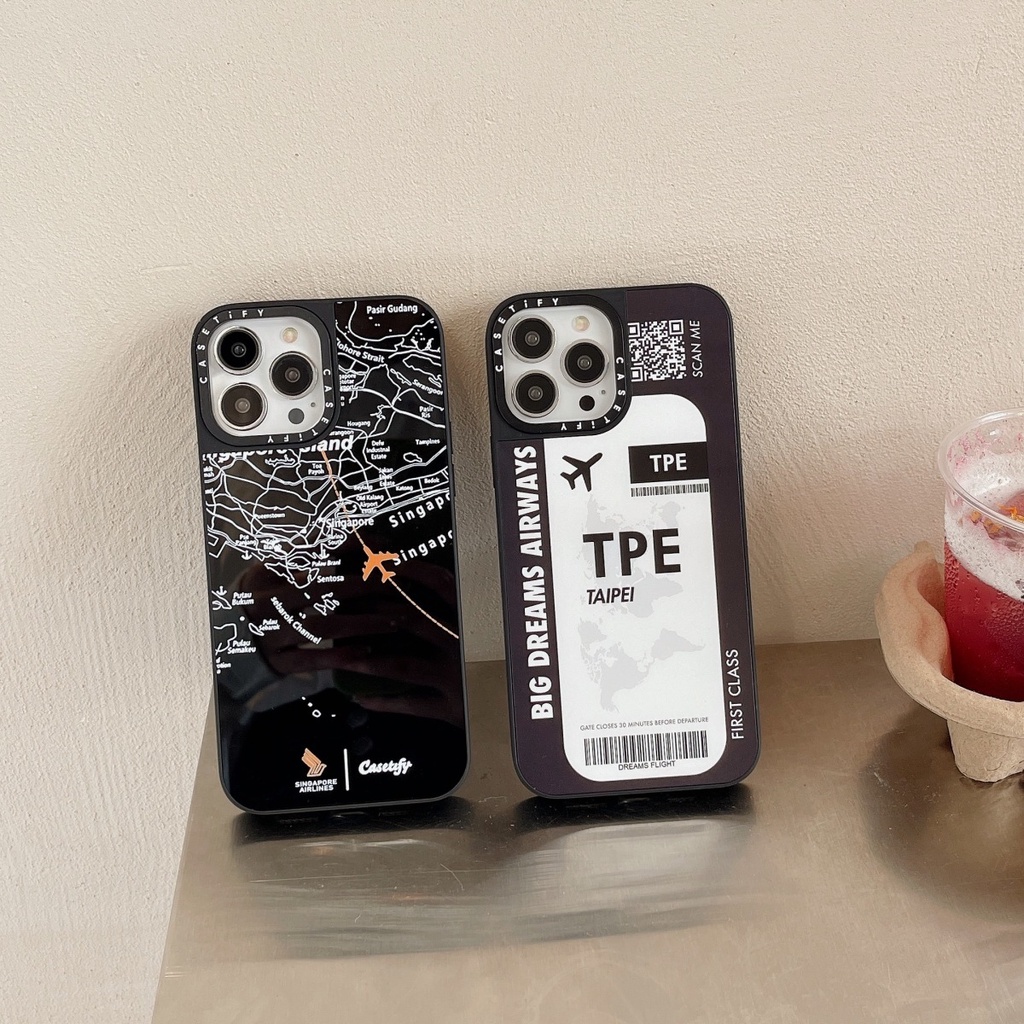 Casetify Airplane Boarding Pass iPhone15 Apple 14Pro Max Phone Case 13