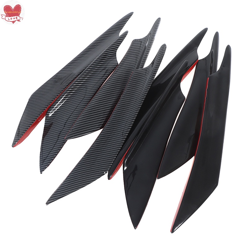 Anna 4pcs Carbon Fiber Car Bumper Fin Canard Splitter Diffuser Spoiler 