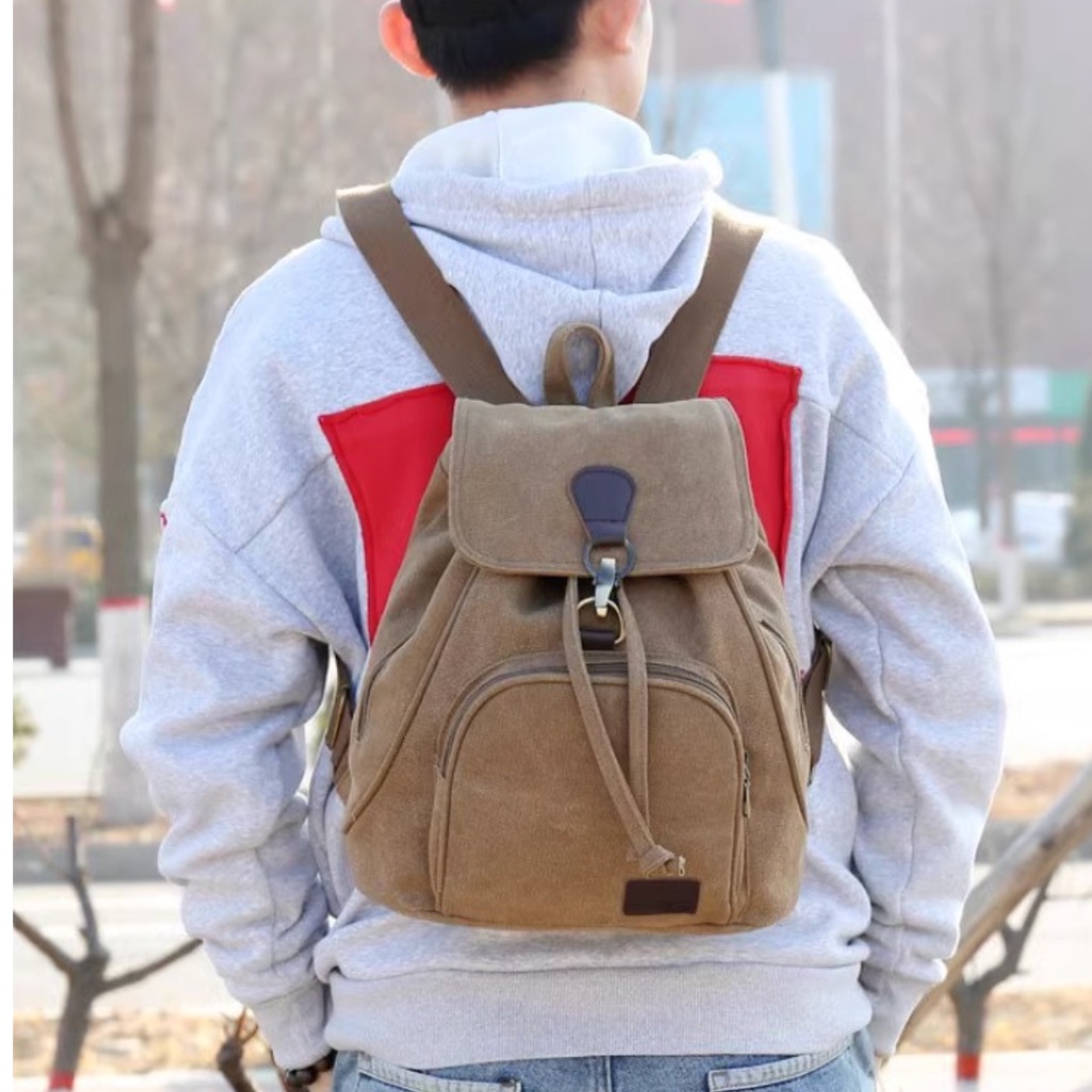 YoYo 2812 Women Canvas Backpack Female Vintage Pure Cotton Travel Bag