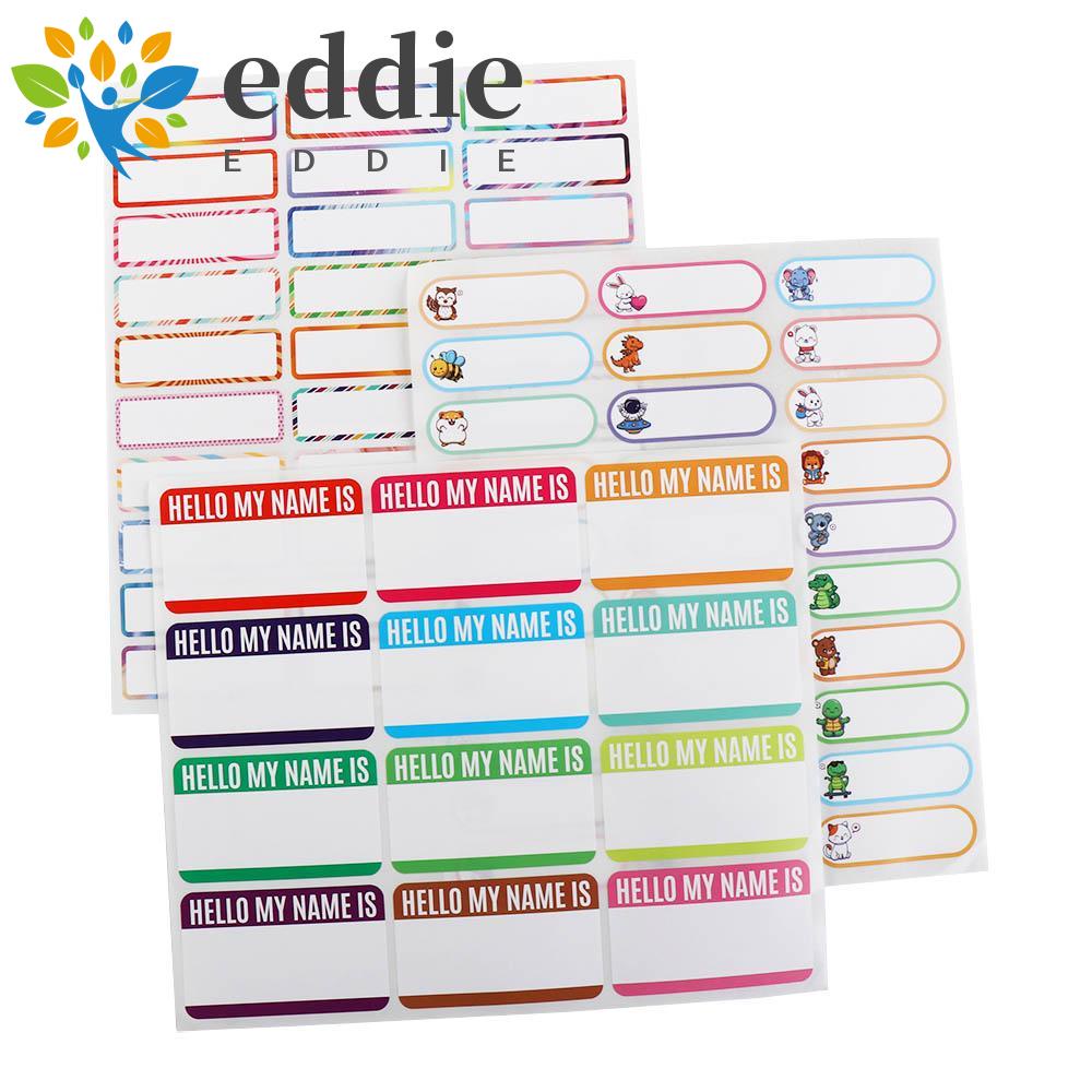 26EDIE 5 Sheet Name Tag Sticker, Table Desk Stickers Decoration Sticker