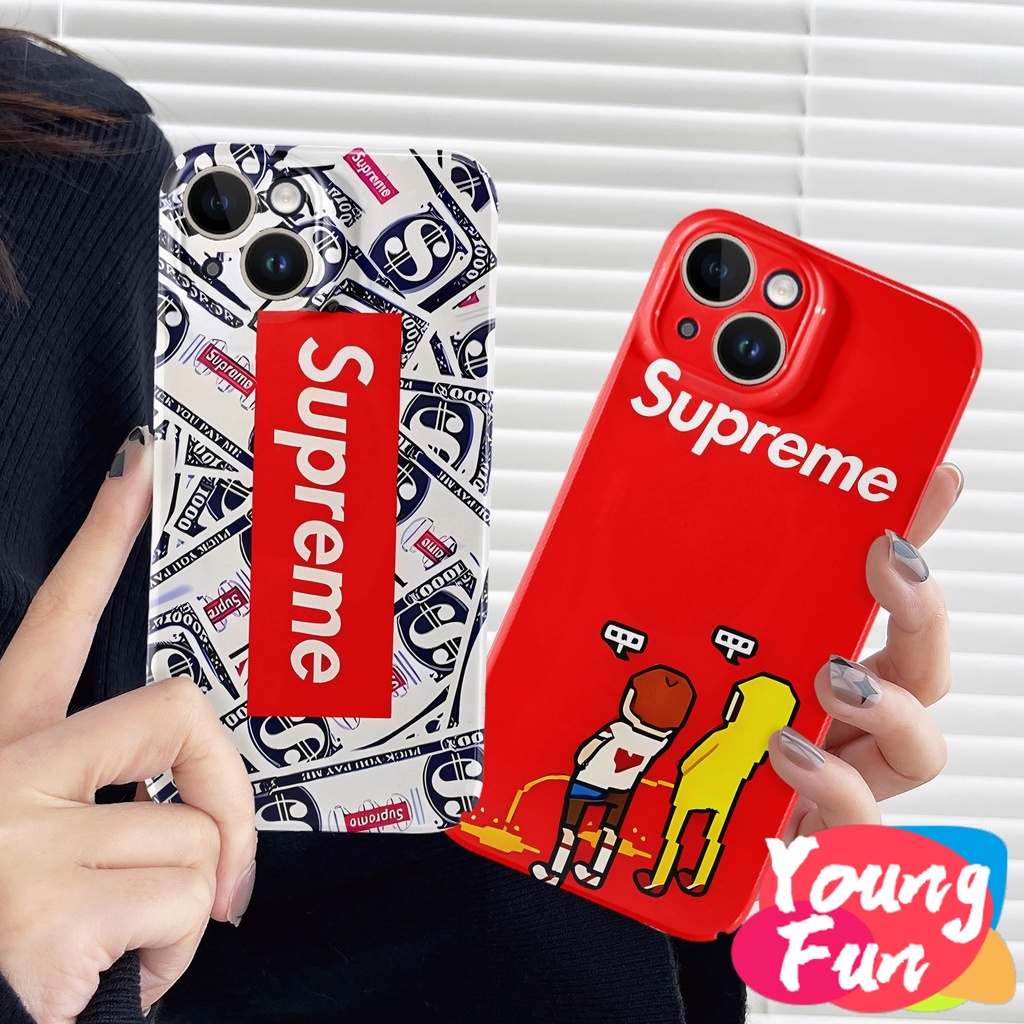 Case oppo Supreme Tide brand glossy oppo A17 A57 A77 4G A96 A16 A16S ...