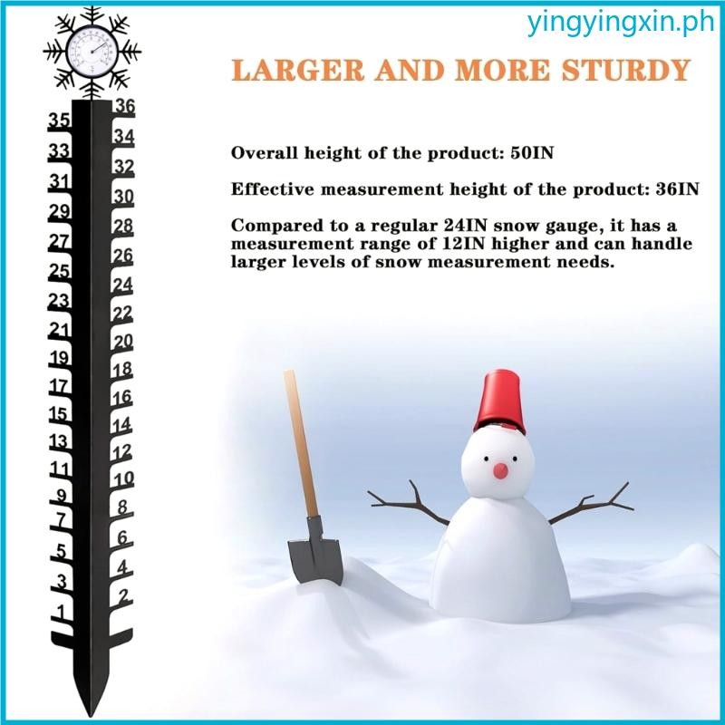 YIN Snow Gauge with Outdoor Decorations Rain Gauge Garden Snow Ruler ...