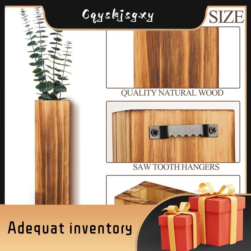 cqyskjsgxy 2 Pack Wood Wall Planter Wooden Hanging Planter for Dried ...