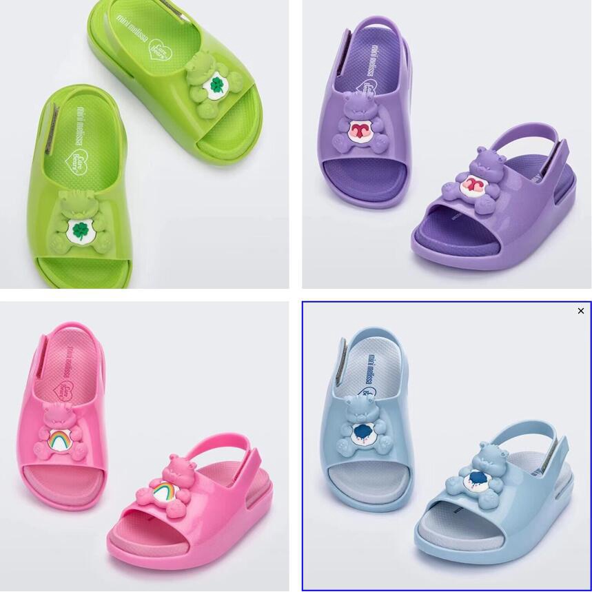 Cartoon hook and loop casual shoes with open toe children and boys