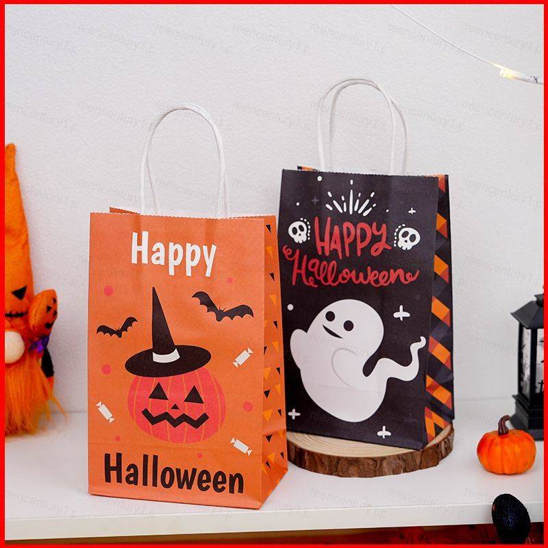 YS Halloween Candy Bags Ghost Pumpkins Paper Candy Bucket Children