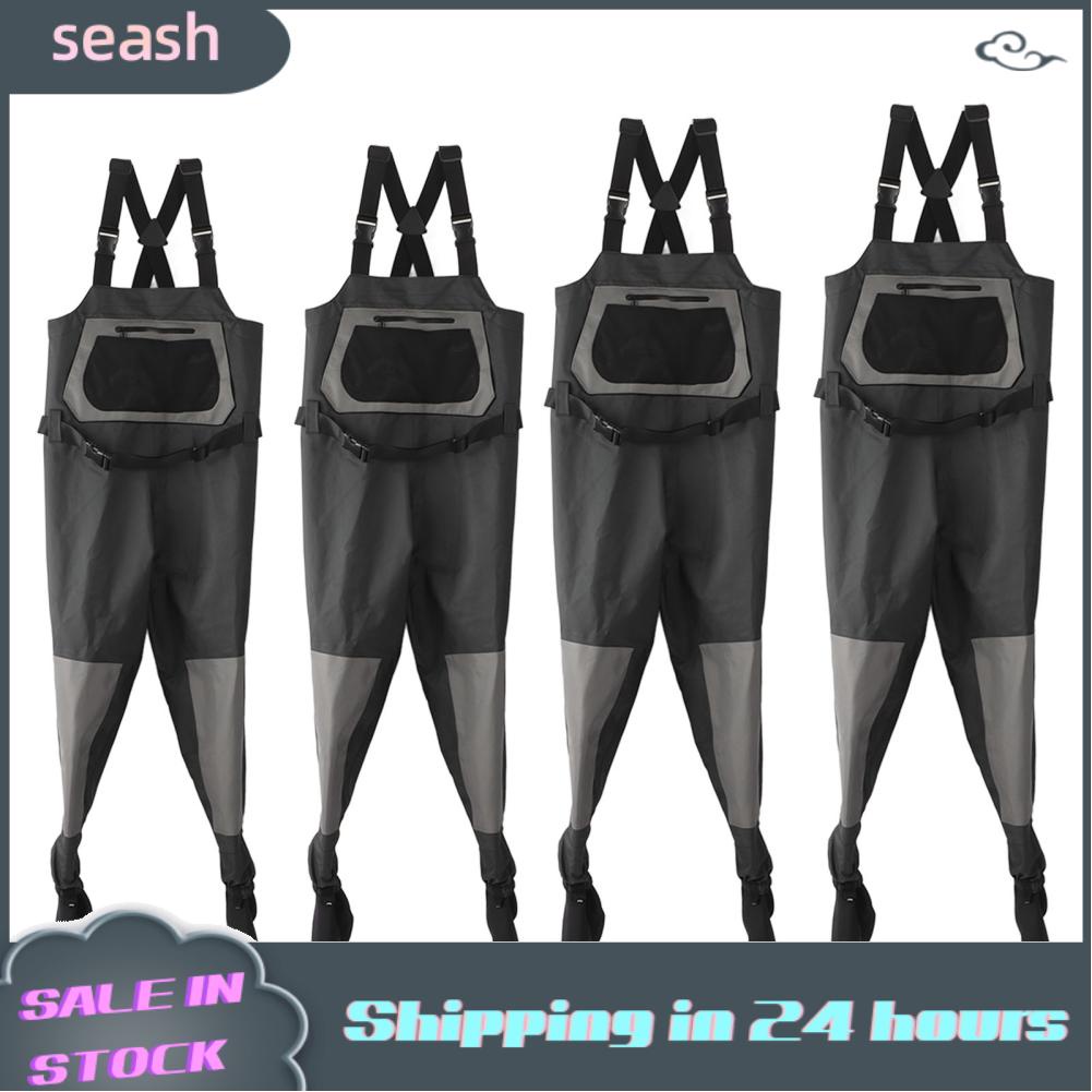 Seashorehouse 3Layer Stocking Foot Fly Fishing Waders Pant Integrated