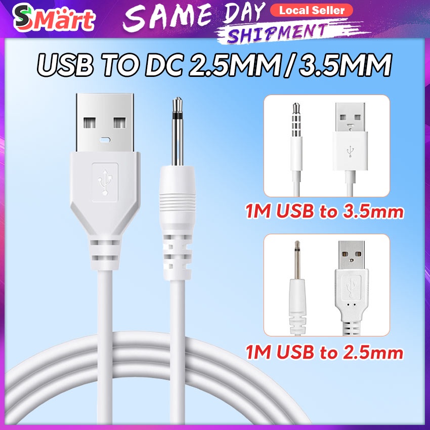 【In Stock】Universal 1M 2.5/3.5mm AUX Audio Plug Jack to USB 2.0 Male ...