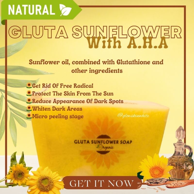 BEST SELLER GLUTA SUNFLOWER PREMIUM SOAP 135 grams