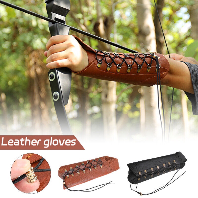 PU Leather Archery Arm Guard Handguard Hunting Shooting Safety ...